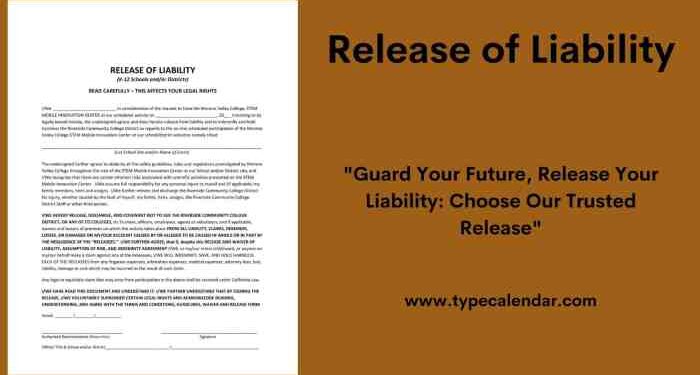 Liability Agreement Template