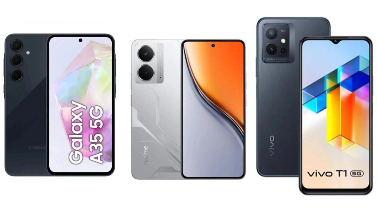 Tampilan desain depan dan belakang 3 HP 5G di Bawah 5 Juta